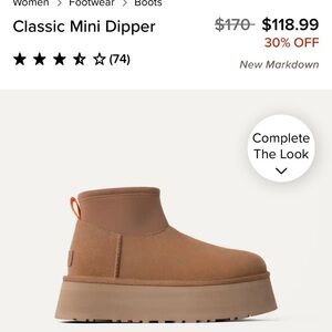 UGG- classic mini dipper size 7- like new